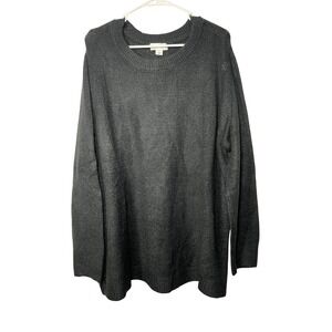 Ava & Viv Womens‎ 4X Gray Long Sleeve Knit Tunic Sweater Plus Size